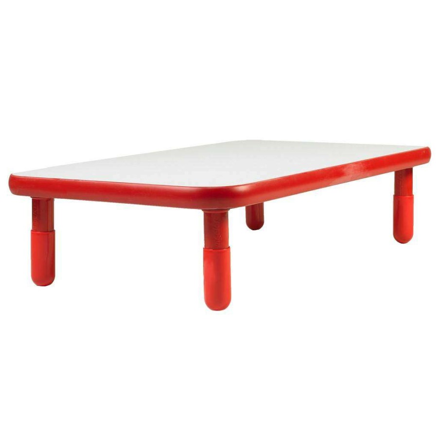 Kids Furniture * | High Quality Baseline 48 X 30 Rectangular Table Candy Apple Red With 12 Legs Children'S Factory Ab745Rpr12