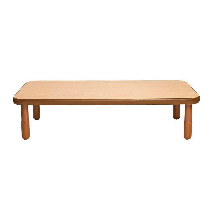 Kids Furniture * | Store Baseline 60 X 30 Rectangular Table Natural Wood With 14 Legs Children'S Factory Ab746Rnw14