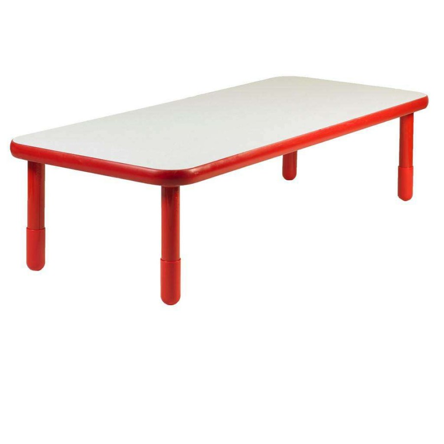 Kids Furniture * | Best Choice Baseline 72 X 30 Rectangular Table Candy Apple Red With 18 Legs Children'S Factory Ab747Rpr18