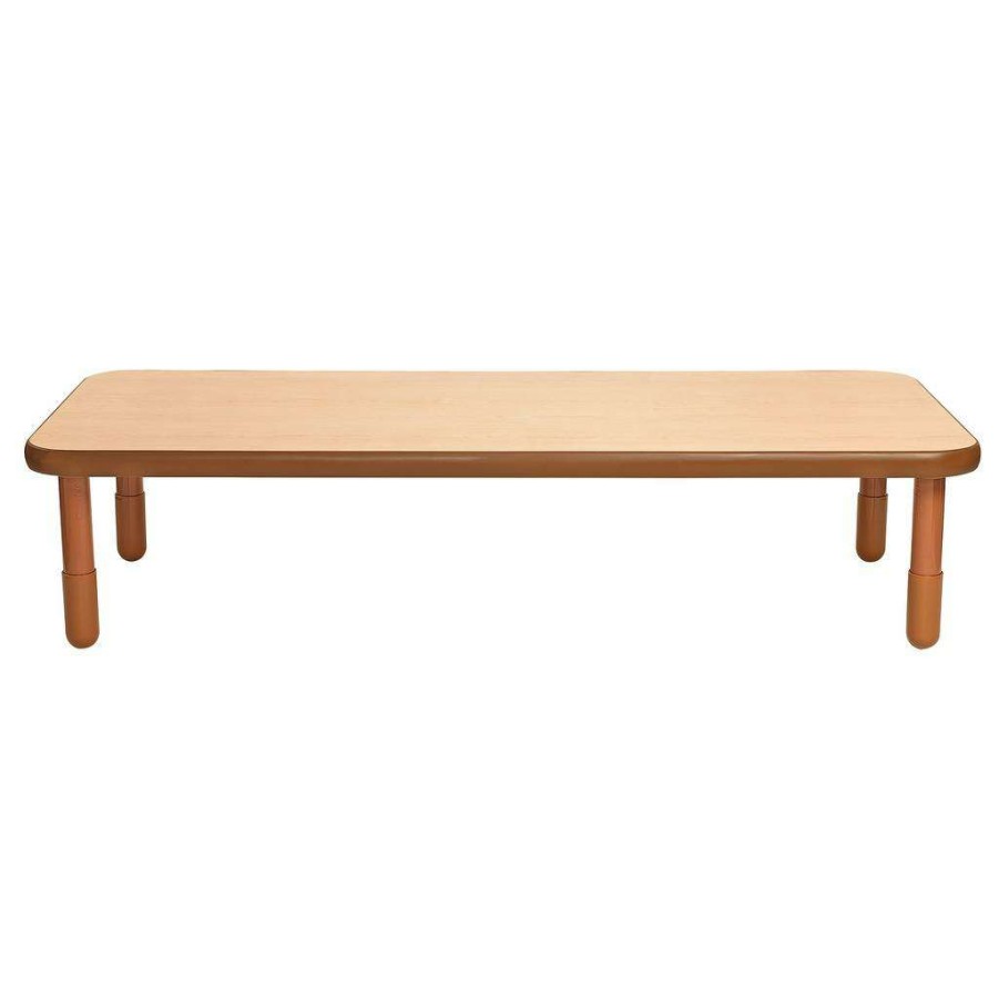 Kids Furniture * | Bargain Sale Baseline 72 X 30 Rectangular Table Natural Wood With 16 Legs Children'S Factory Ab747Rnw16