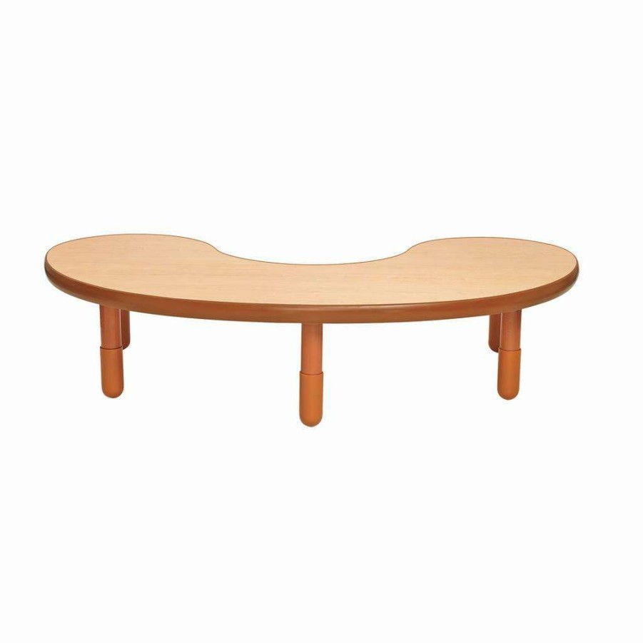 Kids Furniture * | New Threads Baseline Teacher/Kidney Table Natural Wood With 14 Legs Children'S Factory Ab739Knw14