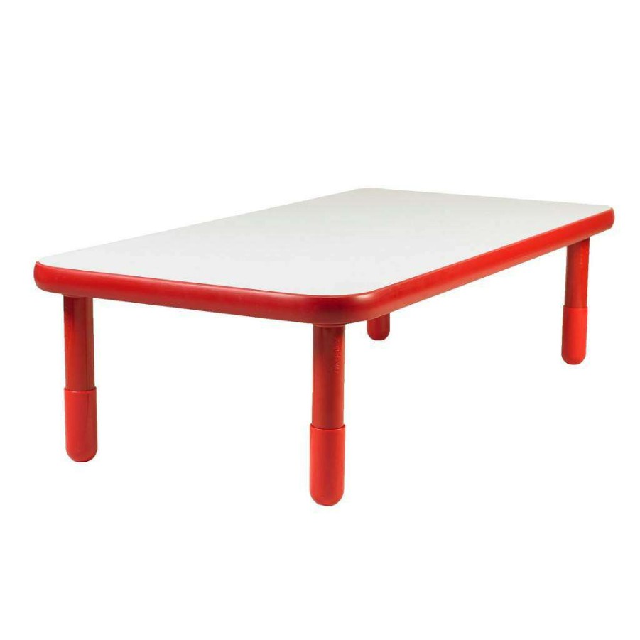 Kids Furniture * | New Threads Baseline 60 X 30 Rectangular Table Candy Apple Red With 16 Legs Children'S Factory Ab746Rpr16