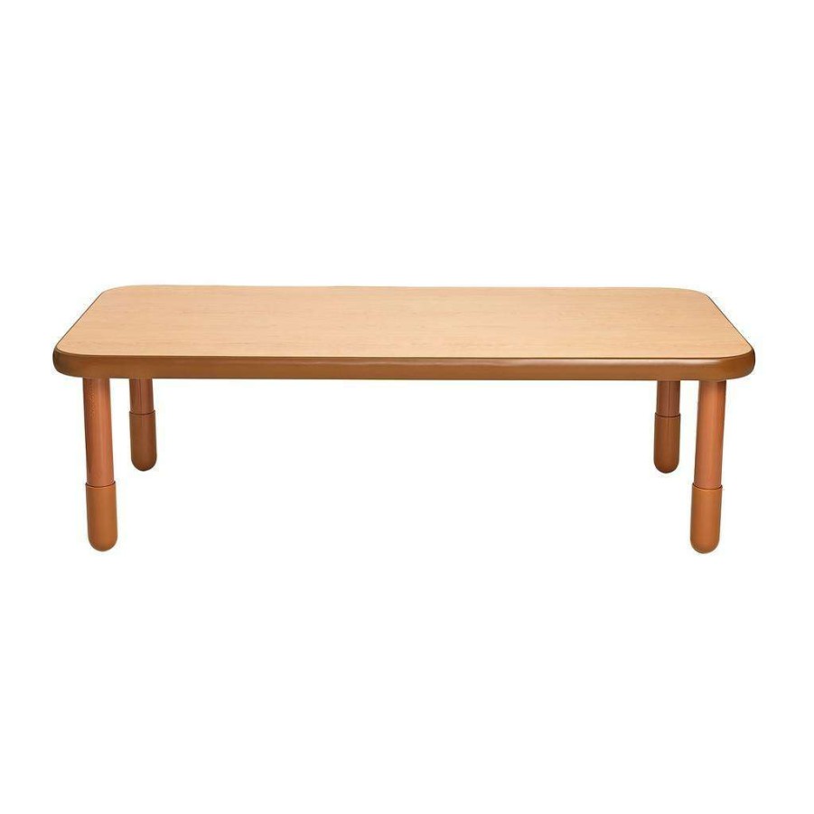 Kids Furniture * | Online Discount Baseline 60 X 30 Rectangular Table Natural Wood With 18 Legs Children'S Factory Ab746Rnw18