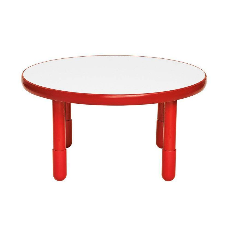 Kids Furniture * | New Threads Baseline 36 Dia Round Table Candy Apple Red With 18 Legs Children'S Factory Ab749Dpr18