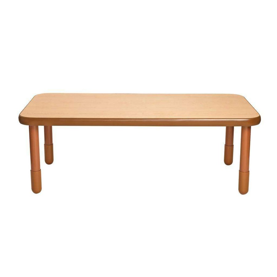 Kids Furniture * | Exquisite Gifts Baseline 60 X 30 Rectangular Table Natural Wood With 20 Legs Children'S Factory Ab746Rnw20