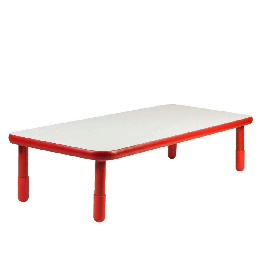 Kids Furniture * | Online Discount Baseline 72 X 30 Rectangular Table Candy Apple Red With 16 Legs Children'S Factory Ab747Rpr16