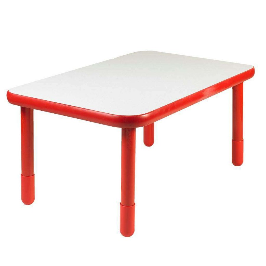 Kids Furniture * | Special Baseline 48 X 30 Rectangular Table Candy Apple Red With 22 Legs Children'S Factory Ab745Rpr22