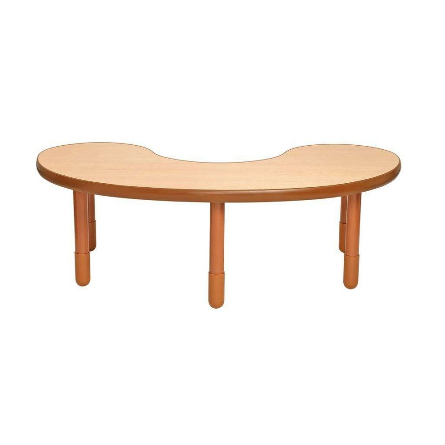 Kids Furniture * | Discounts Baseline Teacher/Kidney Table Natural Wood With 20 Legs Children'S Factory Ab739Knw20