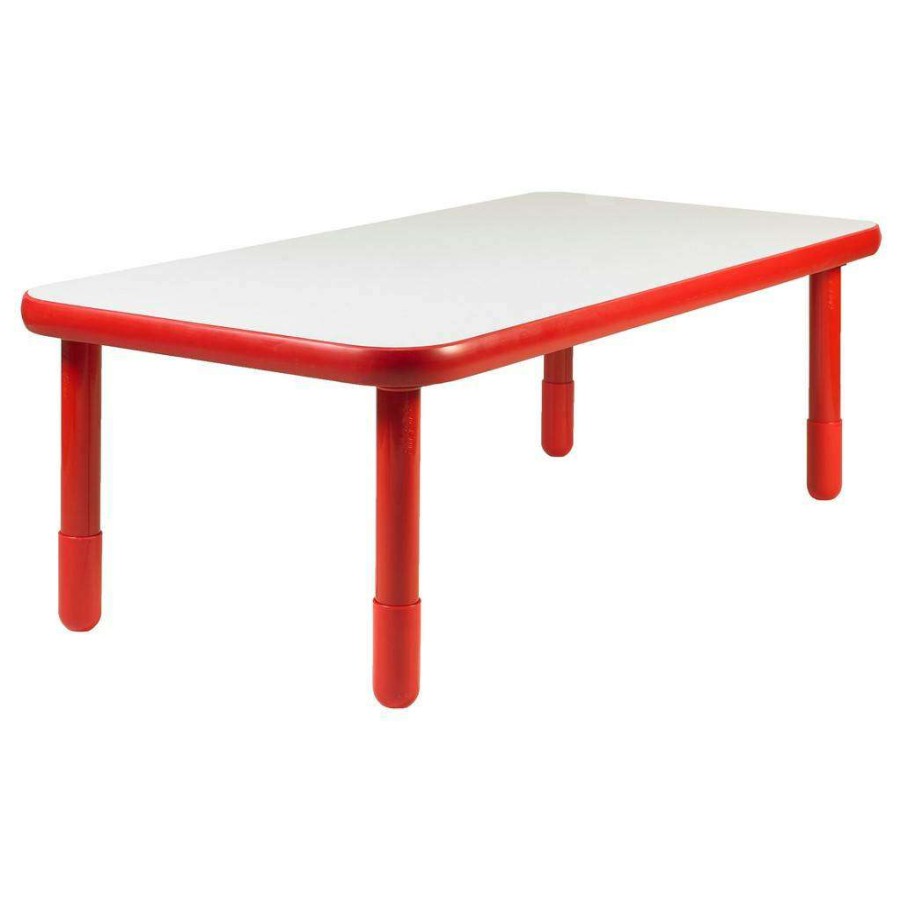 Kids Furniture * | New Threads Baseline 60 X 30 Rectangular Table Candy Apple Red With 20 Legs Children'S Factory Ab746Rpr20