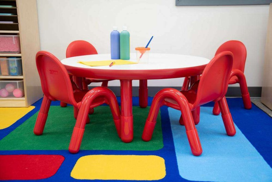 Kids Furniture * | Less Expensive Baseline 36 Dia Round Table Candy Apple Red With 14 Legs Children'S Factory Ab749Dpr14