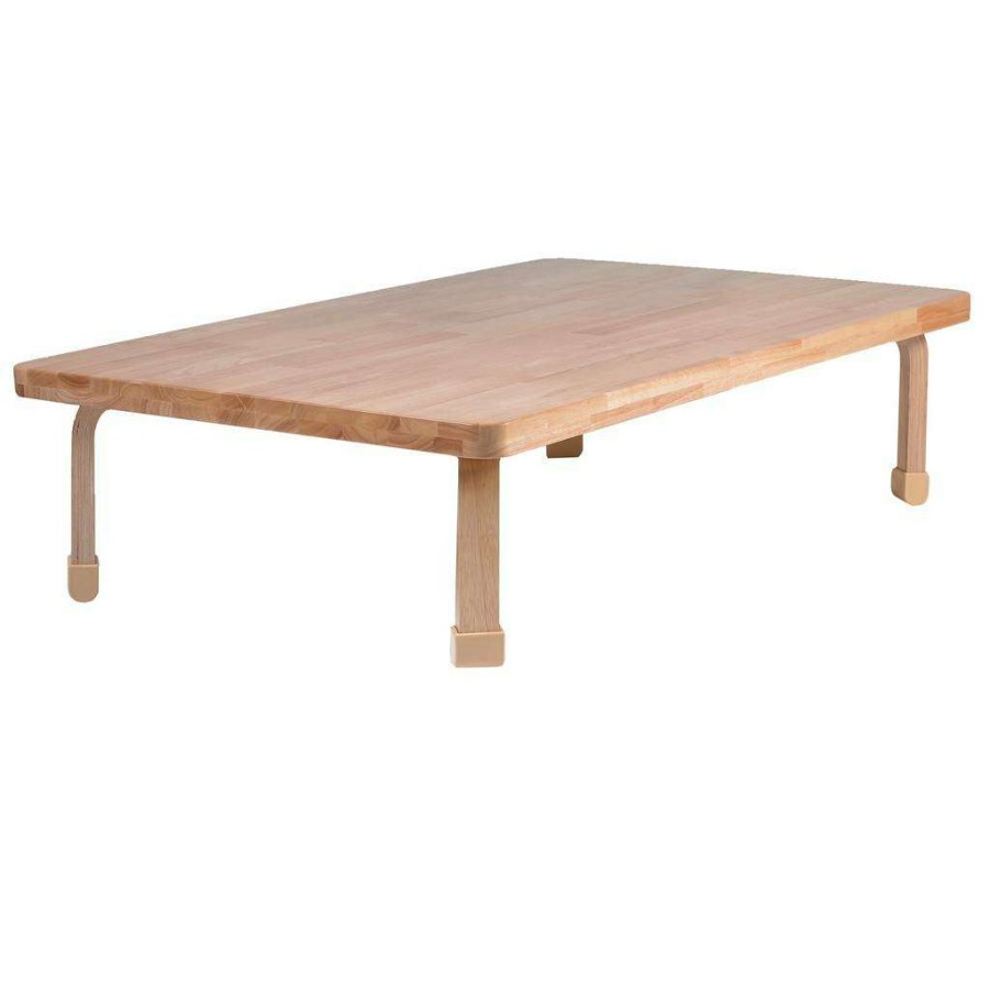 Kids Furniture * | High Quality Rectangle Naturalwood Table Top With 12 Legs Children'S Factory Ab7810L12