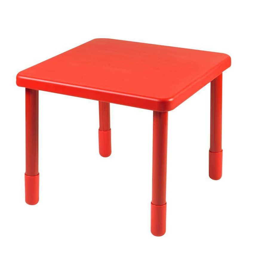 Kids Furniture * | Online Sales Value 28 Square Table Candy Apple Red With 22 Legs Children'S Factory Ab700Pr22