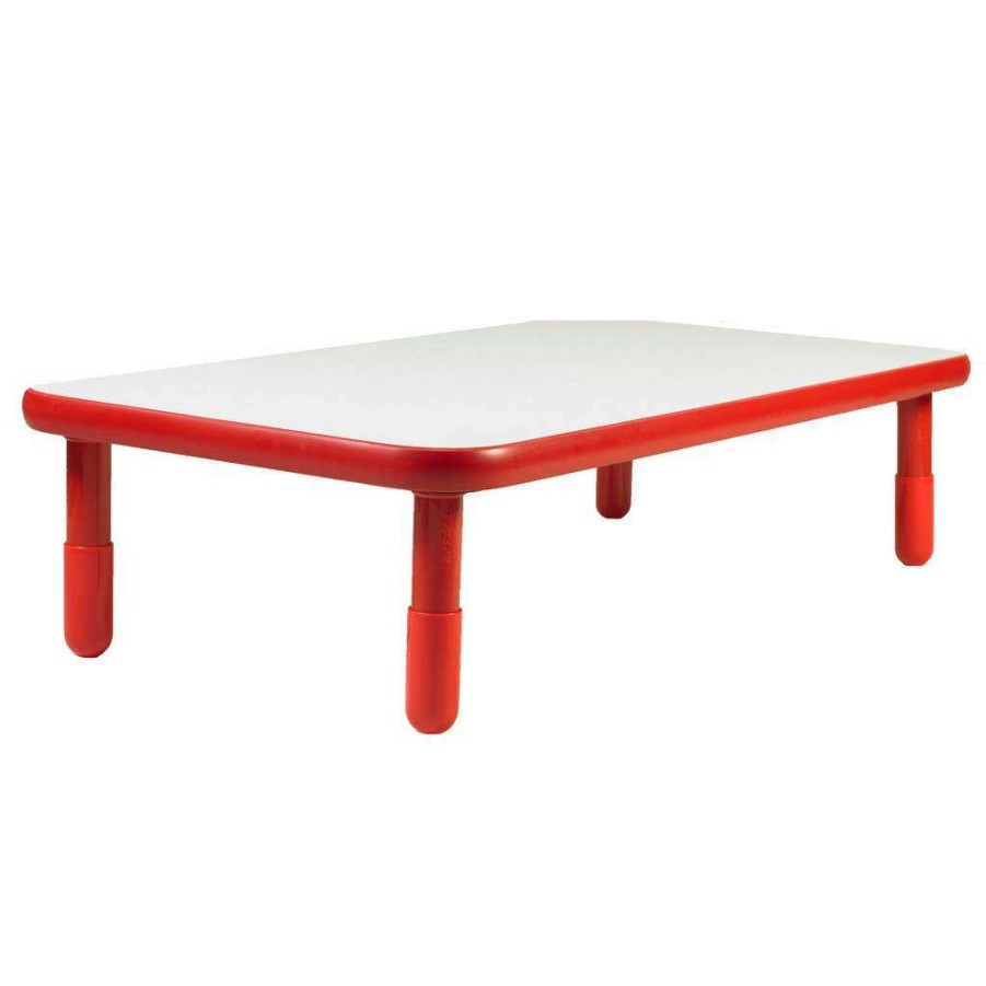 Kids Furniture * | Featured Baseline 60 X 30 Rectangular Table Candy Apple Red With 14 Legs Children'S Factory Ab746Rpr14