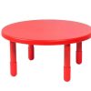 Kids Furniture * | Online Discount Value 36 Diameter Round Table Candy Apple Red With 18 Legs Children'S Factory Ab710Pr18