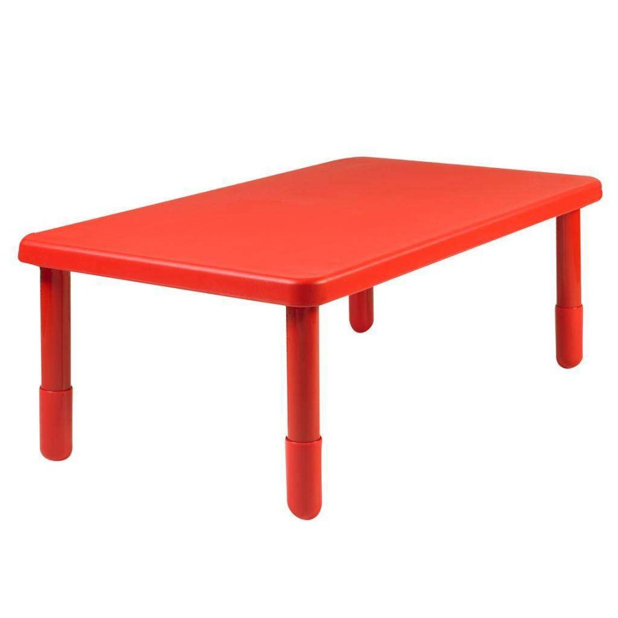 Kids Furniture * | Less Expensive Value Rectangle Table Candy Apple Red With 18 Legs Children'S Factory Ab705Pr18