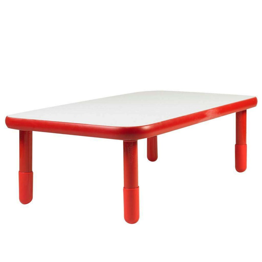 Kids Furniture * | Online Discount Baseline 48 X 30 Rectangular Table Candy Apple Red With 16 Legs Children'S Factory Ab745Rpr16