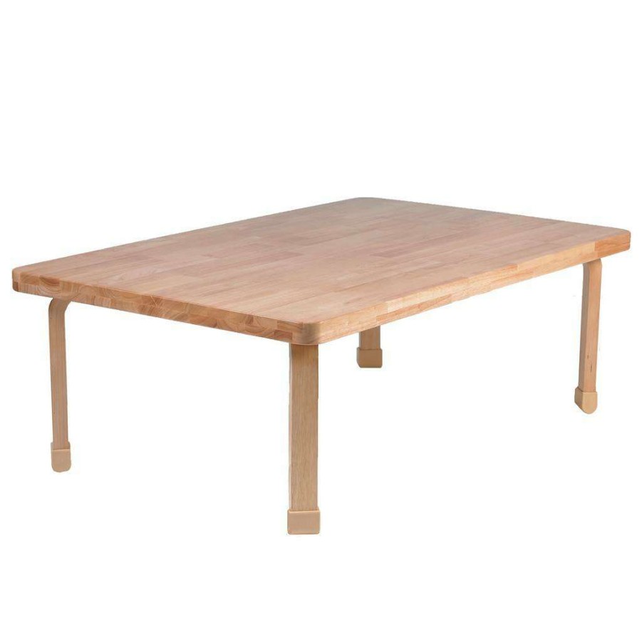 Kids Furniture * | New Arrivals Rectangle Naturalwood Table Top With 16 Legs Children'S Factory Ab7810L16