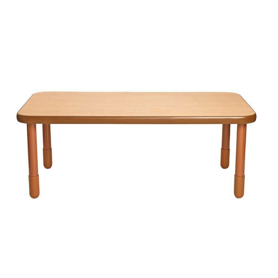 Kids Furniture * | Bargain Sale Baseline 60 X 30 Rectangular Table Natural Wood With 22 Legs Children'S Factory Ab746Rnw22