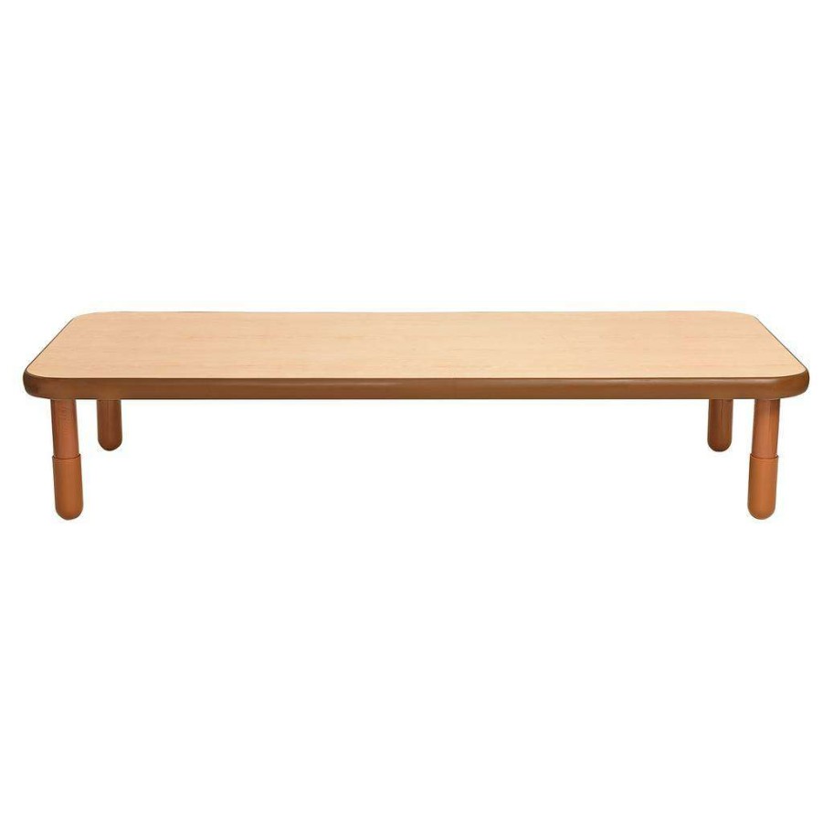 Kids Furniture * | Clearance Sale Baseline 72 X 30 Rectangular Table Natural Wood With 14 Legs Children'S Factory Ab747Rnw14