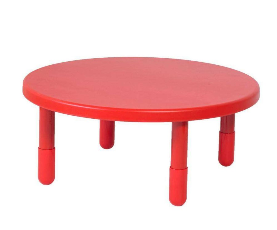 Kids Furniture * | Quick Delivery Value 36 Diameter Round Table Candy Apple Red With 16 Legs Children'S Factory Ab710Pr16