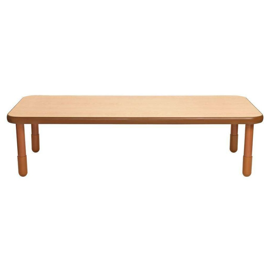 Kids Furniture * | Featured Baseline 72 X 30 Rectangular Table Natural Wood With 18 Legs Children'S Factory Ab747Rnw18