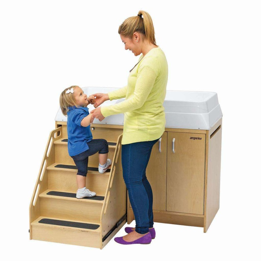 Kids Furniture * | Exquisite Gifts Changing Table With Locking Stairs Children'S Factory Ael7550