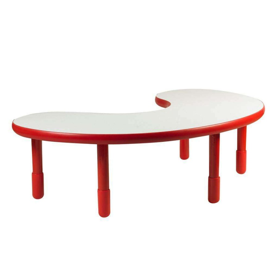 Kids Furniture * | Online Discount Baseline Teacher/Kidney Table Candy Apple Red With 18 Legs Children'S Factory Ab739Kpr18