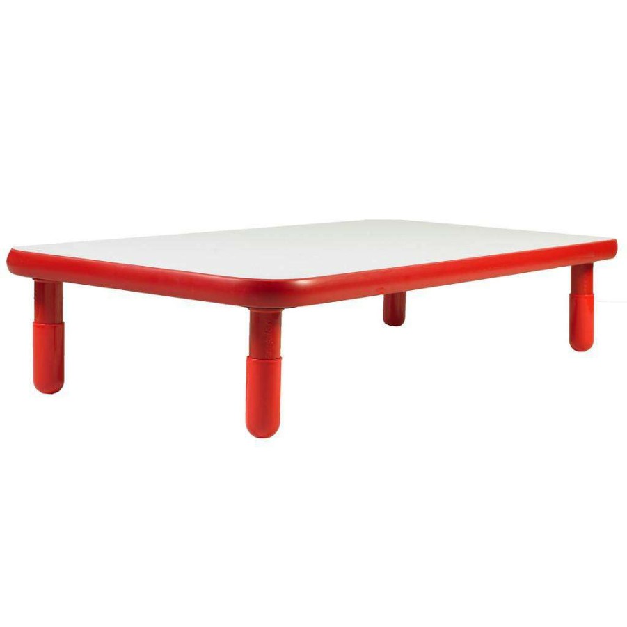 Kids Furniture * | Best Choice Baseline 60 X 30 Rectangular Table Candy Apple Red With 12 Legs Children'S Factory Ab746Rpr12