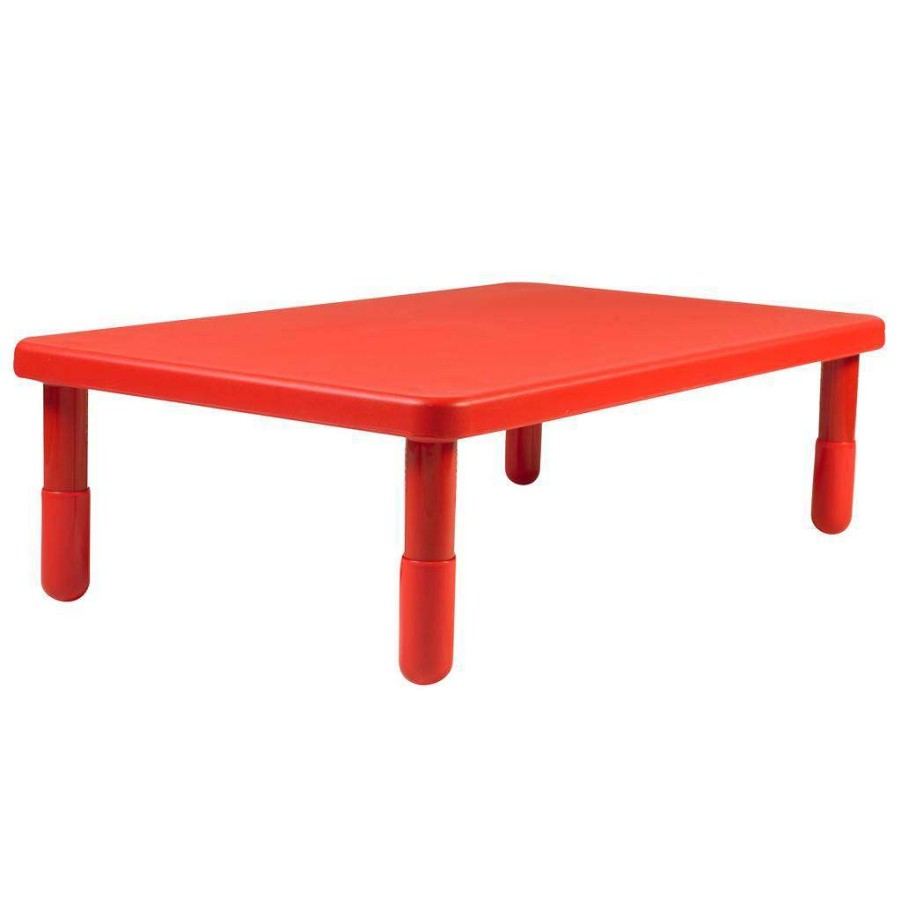 Kids Furniture * | Less Expensive Value Rectangle Table Candy Apple Red With 14 Legs Children'S Factory Ab705Pr14