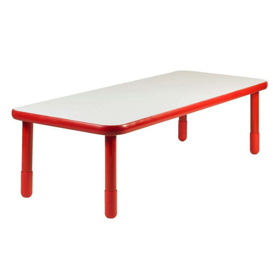 Kids Furniture * | Featured Baseline 72 X 30 Rectangular Table Candy Apple Red With 20 Legs Children'S Factory Ab747Rpr20