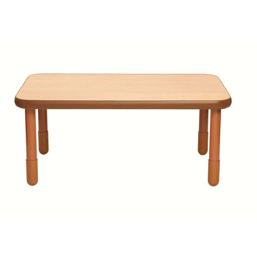 Kids Furniture * | Online Discount Baseline 48 X 30 Rectangular Table Natural Wood With 20 Legs Children'S Factory Ab745Rnw20