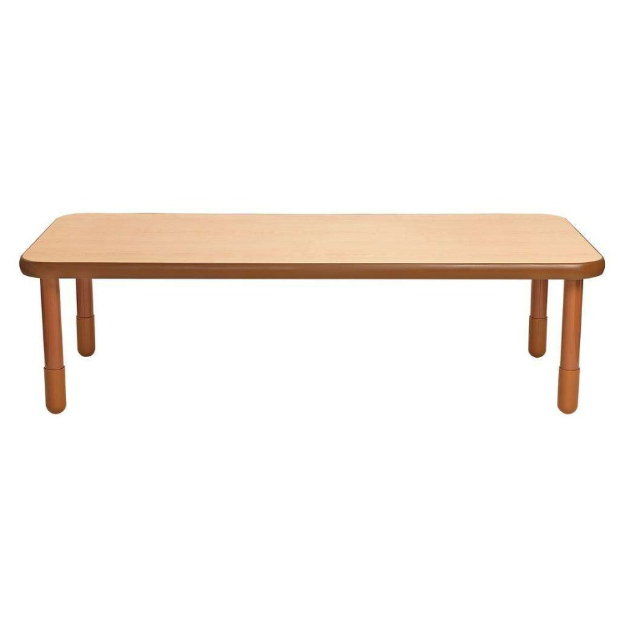 Kids Furniture * | Online Sales Baseline 72 X 30 Rectangular Table Natural Wood With 20 Legs Children'S Factory Ab747Rnw20