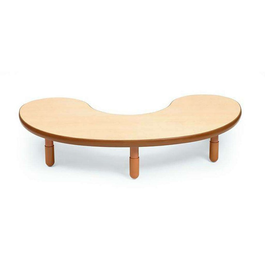 Kids Furniture * | High Quality Baseline Teacher/Kidney Table Natural Wood With 12 Legs Children'S Factory Ab739Knw12