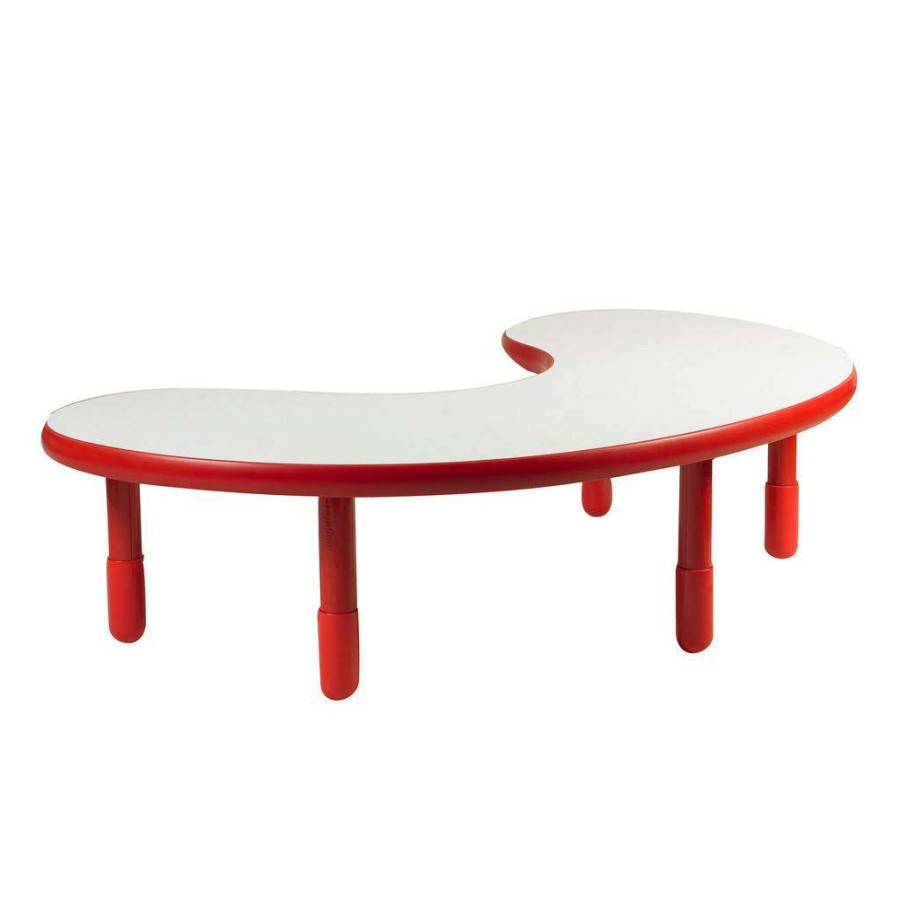 Kids Furniture * | Less Expensive Baseline Teacher/Kidney Table Candy Apple Red With 16 Legs Children'S Factory Ab739Kpr16