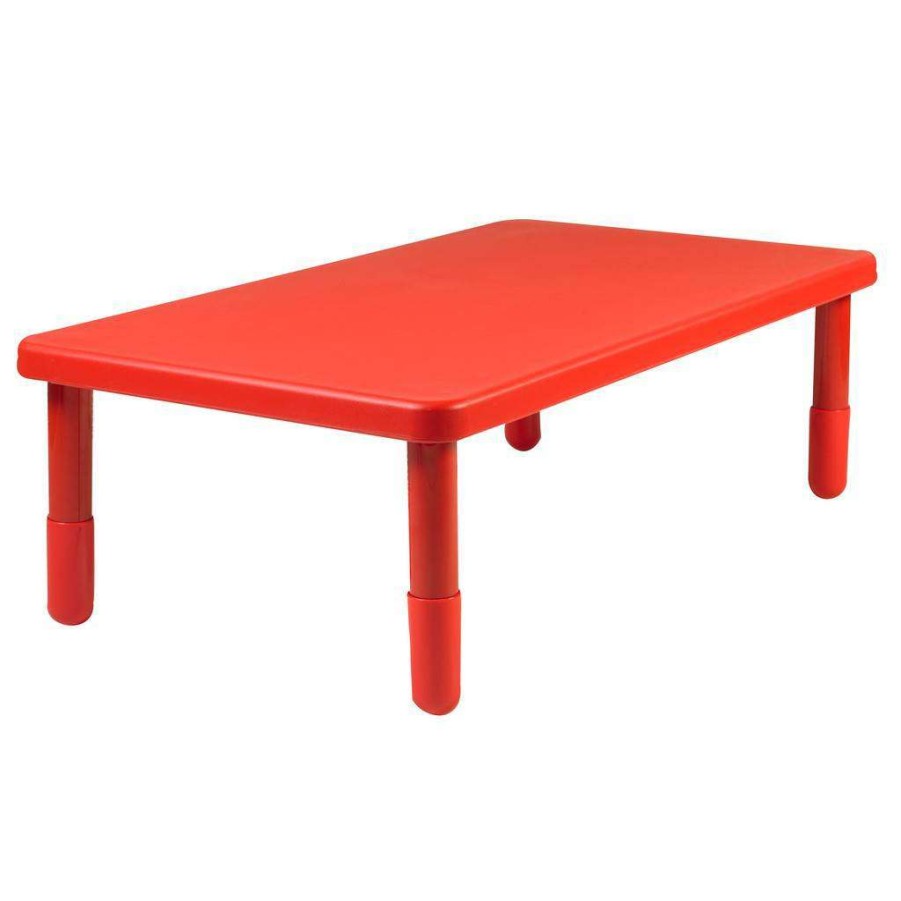 Kids Furniture * | Store Value Rectangle Table Candy Apple Red With 16 Legs Children'S Factory Ab705Pr16